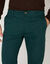 Pantalon chino &eacute;lastiqu&eacute; c&ocirc;t&eacute;s (vert fonc&eacute;)