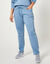 Pantalon jogging, molleton gratté (bleu jean)