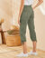 Pantacourt ceinture maille (kaki)
