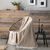 Plaid chevrons bicolores (beige / blanc)