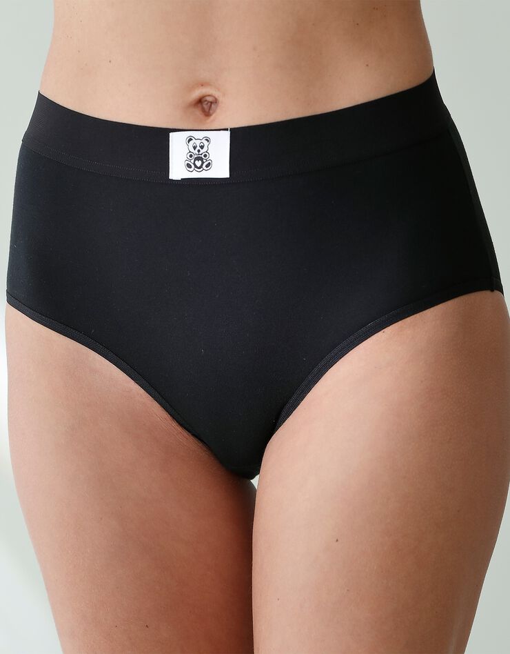 Culotte coton forme maxi "ourson" - lot de 10 (noir) Culotte coton forme maxi "ourson" - lot de 10 (noir)