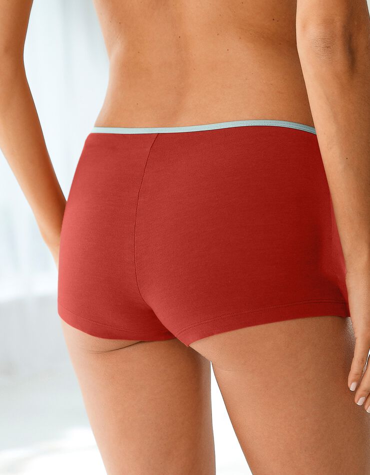 Culotte forme boxer coton biologique - Lot de 6 (chocolat + vert) Culotte forme boxer coton biologique - Lot de 6 (chocolat + vert)
