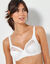 Soutien-gorge "Perfect silhouette" tulle et microfibre forme emboîtante  - avec armatures (blanc)