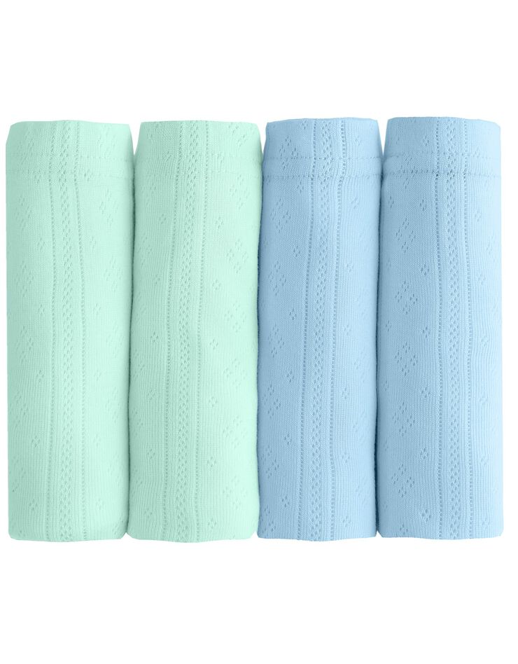 Culotte forme maxi coton motifs jacquard – Lot de 4 (pastel) Culotte forme maxi coton motifs jacquard – Lot de 4 (pastel)