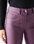 Pantalon droit enduit (prune)