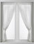 Rideau broderie Cornely finition passe-tringle embrasse assortie - la paire (blanc)