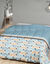 Couette microfibre imprimé art déco 350 g/m² (bleu / jaune)