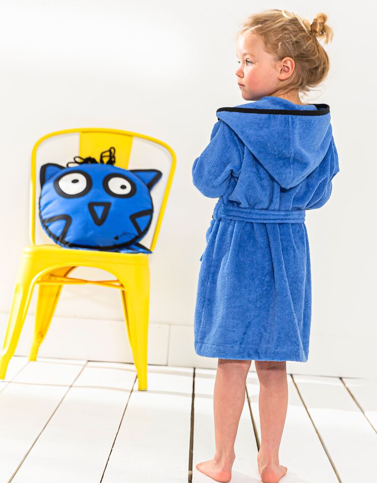 Peignoir de bain Tigre à capuche, collection enfant LEM (bleu dur) Peignoir de bain Tigre à capuche, collection enfant LEM (bleu dur)