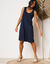 Robe plastron macramé (marine)