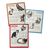 Torchon calendrier chiens chats animaux montagne - lot de 3 (bleu + orange + terracotta)