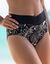   Culotte de bain imprimé Cidra - taille haute (noir / beige)