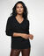 Pull col V, toucher doux (noir)