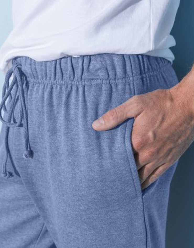 Pantalon jogging molleton bas élastiqué (bleu jean) Pantalon jogging molleton bas élastiqué (bleu jean)