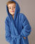 Peignoir enfant éponge bouclette à capuche (bleu dur)