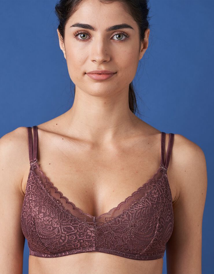 Soutien-gorge forme triangle bretelles repositionnables - sans armatures (marron glacé) Soutien-gorge forme triangle bretelles repositionnables - sans armatures (marron glacé)