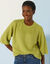 Pull manches coude, maille anglaise toucher doux (anis)