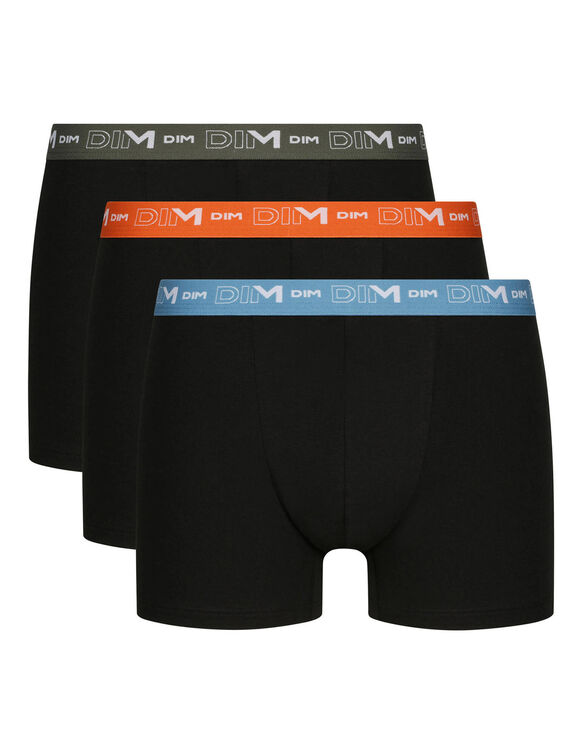 Boxer - lot de 3  (noir + bleu + orange)