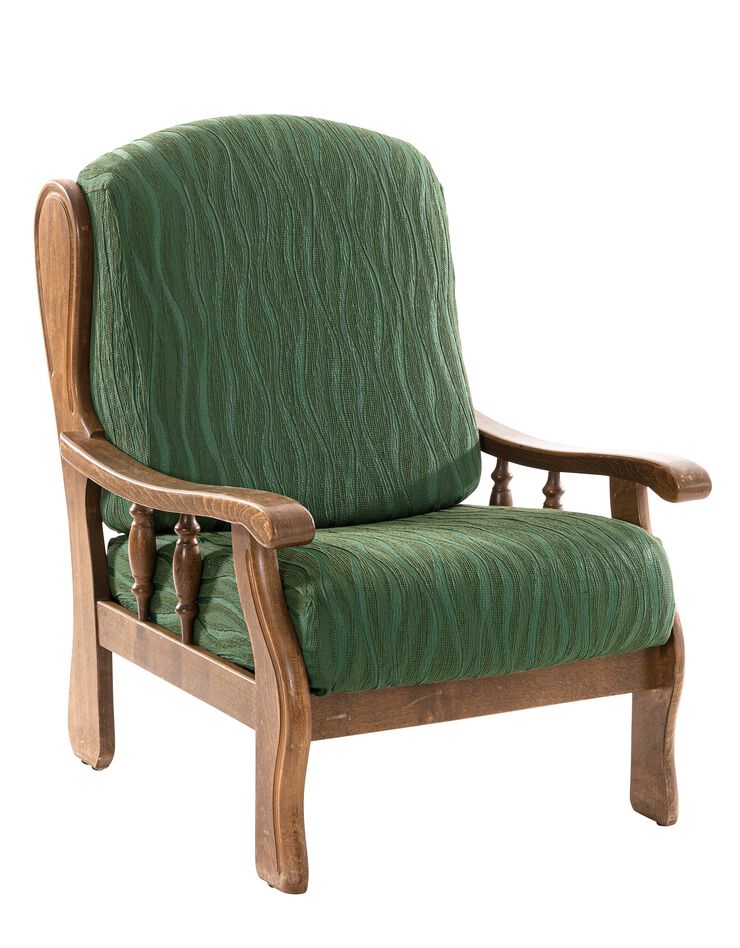 Housses extensible jacquard pour fauteuil rustique (vert)