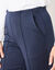 Pantalon droit effet ventre plat, maille (marine)
