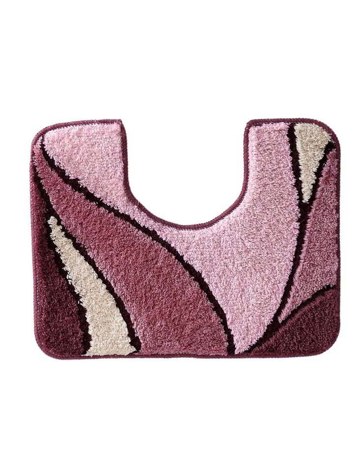 Tapis de bain motif végétal (prune) Tapis de bain motif végétal (prune)