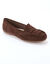Mocassins souples textile microfibre (chocolat)
