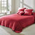 Couvre-lit uni style boutis Cassandre  (cerise)
