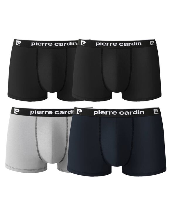 Boxer Pierre Cardin - lot de 4 (marine + noir + gris)