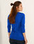 Pull col rond uni, manches longues (bleu dur)
