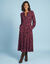 Robe longue boutonn&eacute;e en viscose imprim&eacute;e, Sp&eacute;cial Petites (violet)