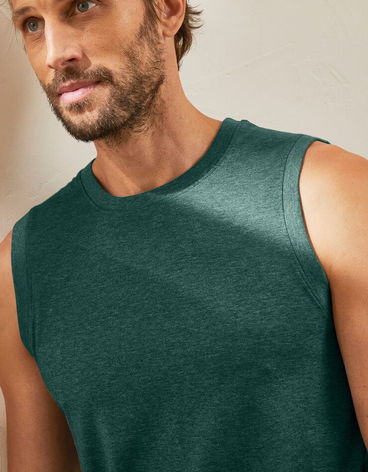 T-shirt col rond sans manches - lot de 3 (ch azur + tilleul + vert)