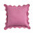 Coussin uni coton finition feston (mauve)