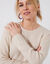 Pull évasé, maille anglaise (écru)