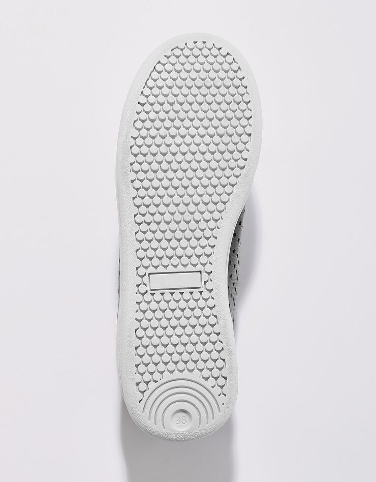 Tennis zippée en cuir perforé (noir) Tennis zippée en cuir perforé (noir)