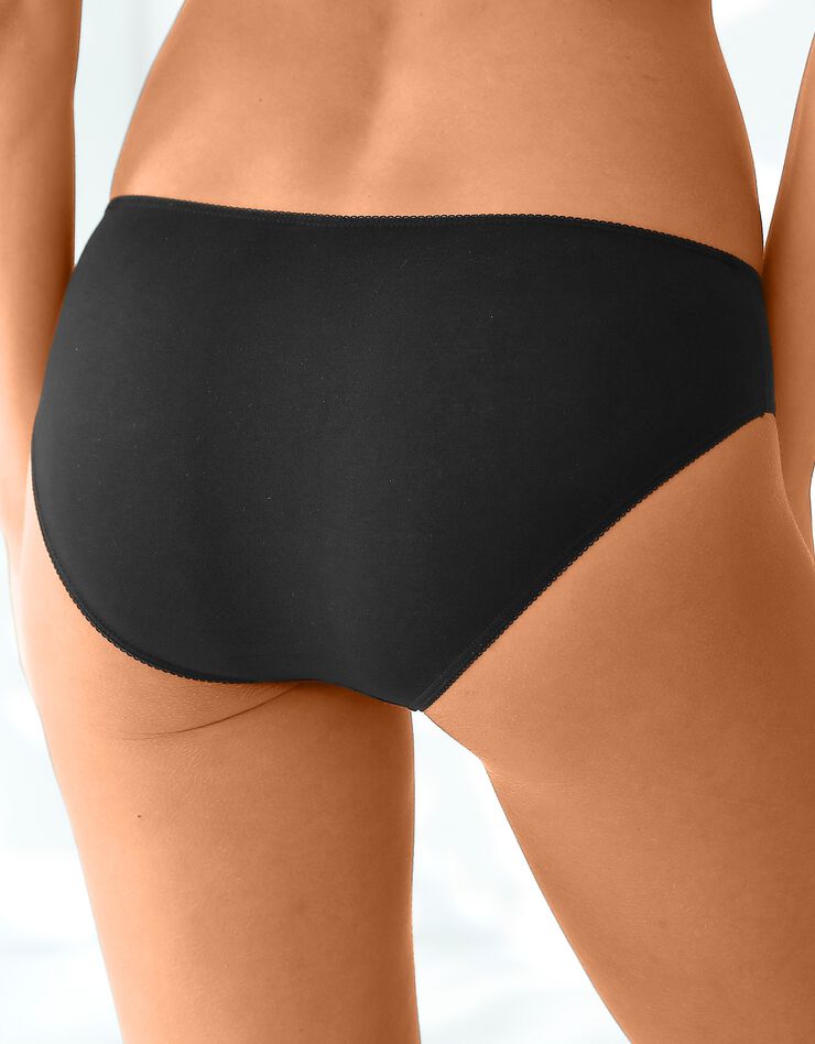 Culotte forme midi coton stretch - Lot de 4 (gris chiné + noir) Culotte forme midi coton stretch - Lot de 4 (gris chiné + noir)