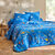 Linge de lit Mad&egrave;re imprim&eacute; proven&ccedil;al - en coton  (bleu)