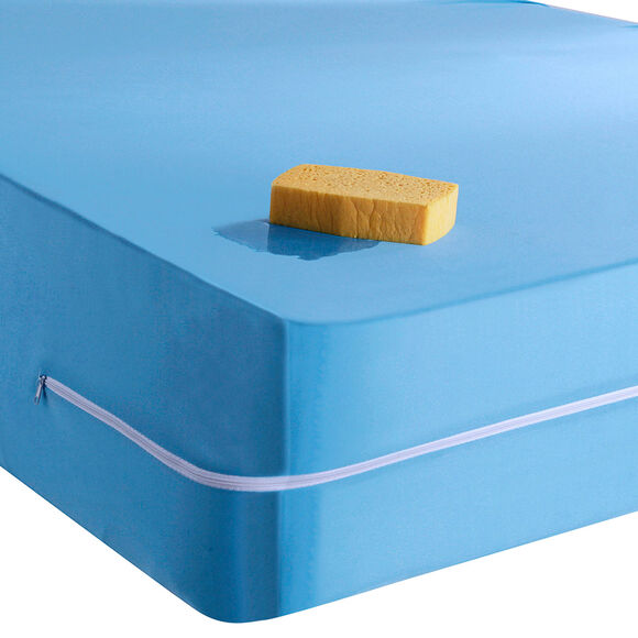 Housse matelas imperméable extensible (bleu)