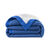 Couverture bicolore pure laine 800 g/m² (bleu)