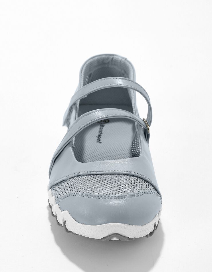 Ballerines de sport scratchées ultra-souples (gris argent) Ballerines de sport scratchées ultra-souples (gris argent)