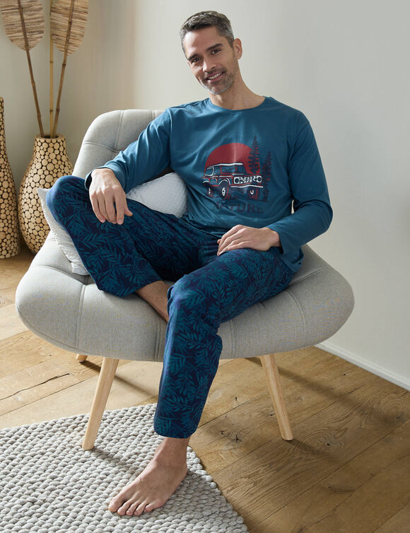 Pantalon de pyjama imprimé (bleu)