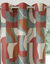 Rideau imprimé tamisant oeillets (terracotta / caramel / eucalyptus)