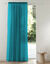 Panneau voile uni finition galon fronceur (bleu canard)