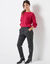 Pull col bateau, maille anglaise toucher doux (framboise)