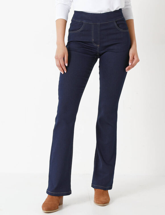 Jean bootcut ultra confort, grande stature (dark blue)