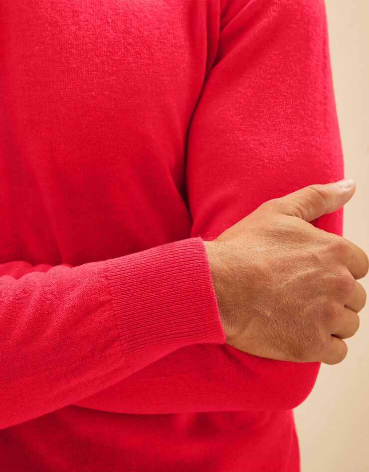 Pull col V 80% laine (corail) Pull col V 80% laine (corail)