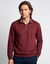 Sweat col camionneur zipp&eacute; int&eacute;rieur col ray&eacute; (lie de vin)