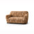 Housse bi-extensible microfibre imprimé vagues pour fauteuil et canapé (chocolat)
