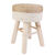 Tabouret avec assise bicolore tressée  (naturel)
