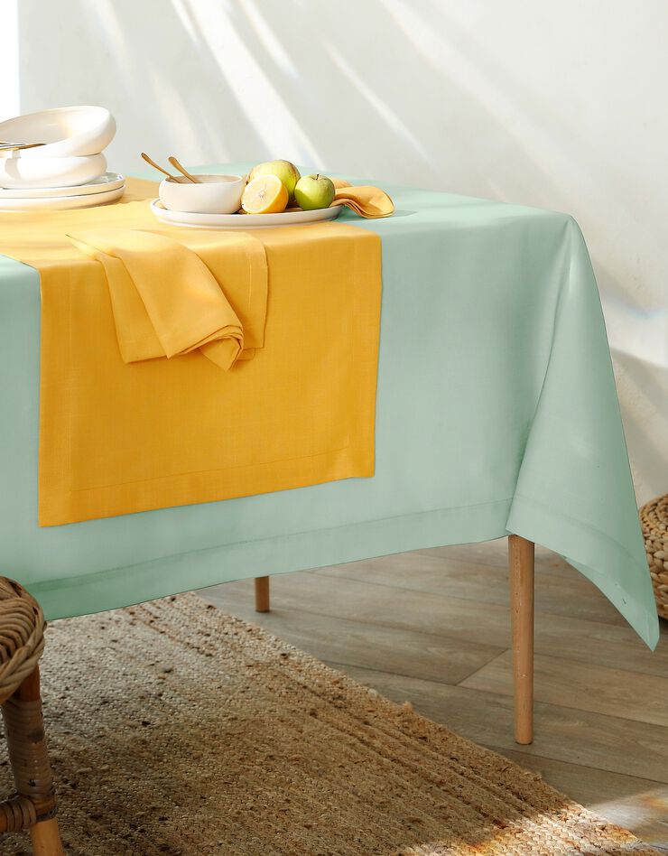 Nappe aspect lin (vert amande)