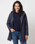 Parka imperm&eacute;able fourr&eacute;e, mi-longue (marine)