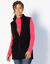 Veste polaire zippée sans manches (noir)
